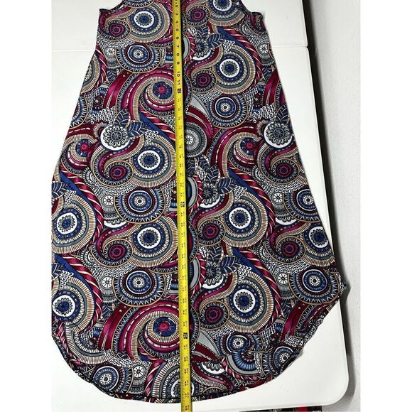 Women Vintage Style Sleeveless Elegant Size L Dress Bohemian Geometric Pattern - Picture 6 of 11